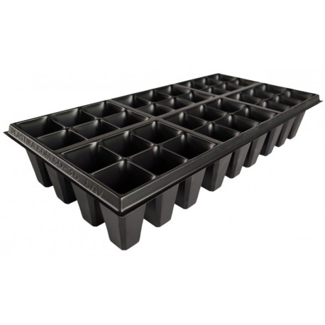 KIT: BANDEJA BASE, BANDEJA 36 CAVIDADES CUADRADO Y DOMO