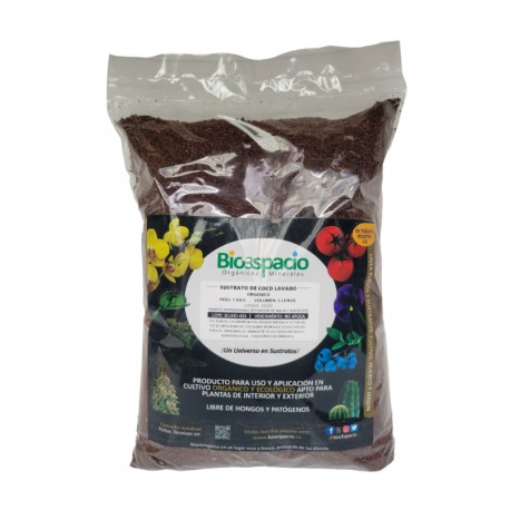 SUSTRATO DE COCO LAVADO 1 KILO / 5 LITROS